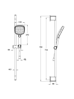 Душевой гарнитур VitrA Core Square A4591736EXP матовый черный Душевой гарнитур VitrA Core Square A4591736EXP матовый черный