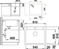 Мойка кухонная Blanco Pleon 6 темная скала