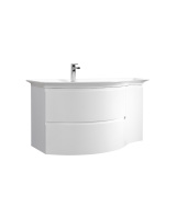 Тумба под раковину без столешницы Belux Версаль 111 L подвесная, белая глянцевая