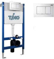 Комплект Инсталляция Timo TWC-01 + Кнопка Reko FP-004 цвет хром