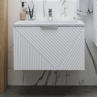 Тумба с раковиной Grossman Блисс 80 матовая белая