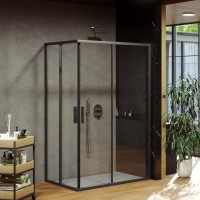 Душевой уголок Ravak Blix Slim BLSRV2K 120x100, профиль черный