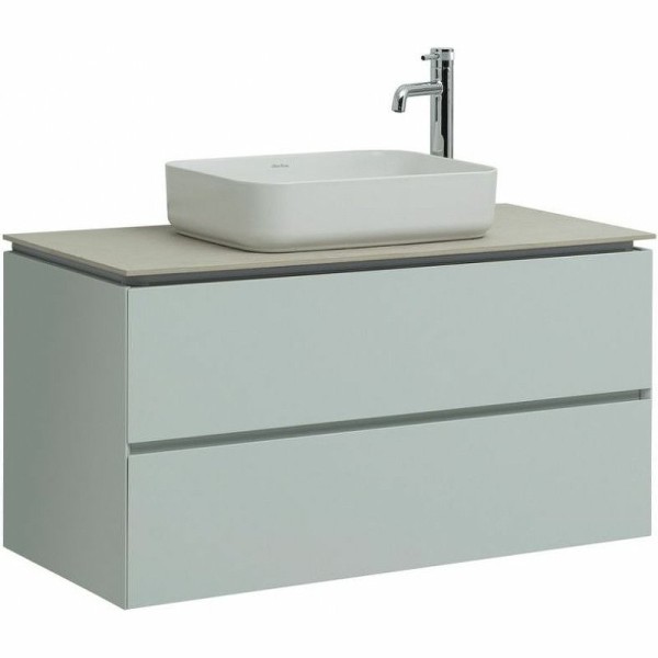 Тумба с раковиной Allen Brau Infinity 100 подвесная, папирус матовый, столешница бежевая