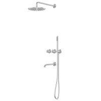 Душевой комплект Abber Wasser Kreis 316 AF8150BST С ВНУТРЕННЕЙ ЧАСТЬЮ, брашированная сталь