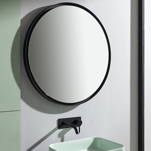 Зеркало круглое Allen Brau Infinity 60 с подсветкой, черное