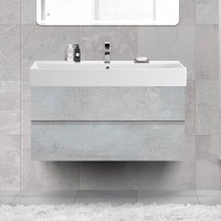 Тумба с раковиной Cezares Molveno 46 100 beton, с раковиной Cezares CZR-MIL-100-LVB