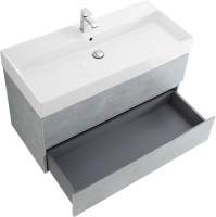 Тумба с раковиной Cezares Molveno 46 100 beton, с раковиной Cezares CZR-MIL-100-LVB