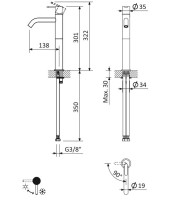 Смеситель для раковины Cezares Leaf LEAF-LC2-L-01-W0 хром