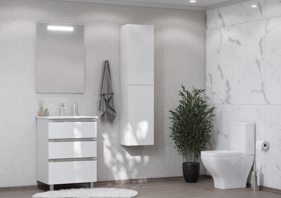 Мебель для ванной комнаты Roca The Gap 60 3 ящика, белый глянец, раковина 32799E000