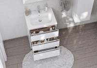 Мебель для ванной комнаты Roca The Gap 60 3 ящика, белый глянец, раковина 32799E000