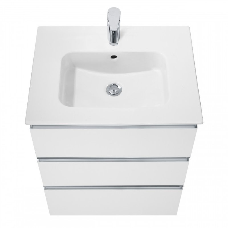 Мебель для ванной комнаты Roca The Gap 60 3 ящика, белый глянец, раковина 32799E000
