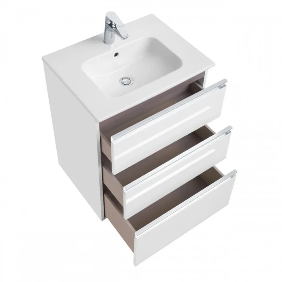 Мебель для ванной комнаты Roca The Gap 60 3 ящика, белый глянец, раковина 32799E000