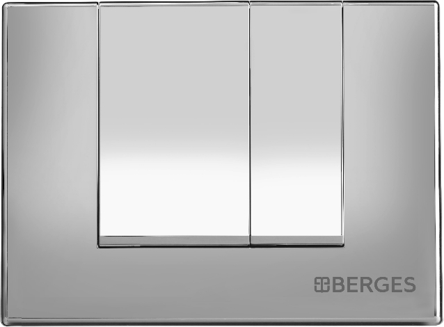 Система инсталляции для унитазов Berges Novum 040243 с кнопкой смыва, хром глянец