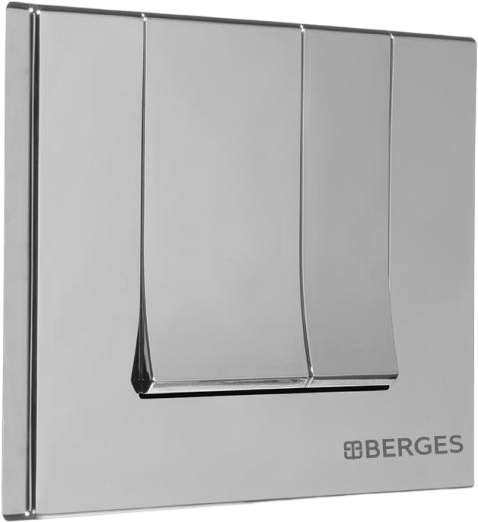Система инсталляции для унитазов Berges Novum 040243 с кнопкой смыва, хром глянец