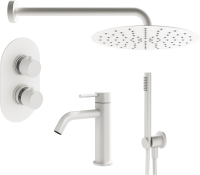 Комплект для ванной Plumberia Selection Ixo KITXOT18BO53 С ВНУТРЕННЕЙ ЧАСТЬЮ, белый матовый