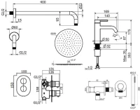 Комплект для ванной Plumberia Selection Ixo KITXOT18BO53 С ВНУТРЕННЕЙ ЧАСТЬЮ, белый матовый