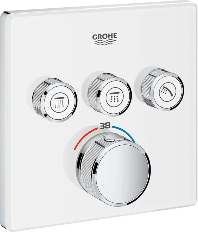 Термостатический смеситель встраиваемый Grohe Grohtherm SmartControl 29157LS0 для душа, белая луна
