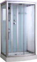 Душевая кабина Timo Standart T-6615SF Silver Fabric с низким поддоном, профиль хром