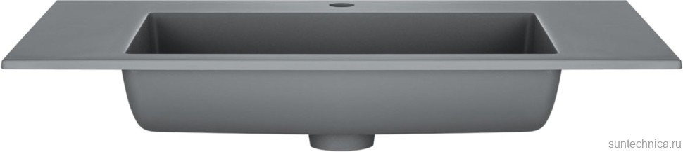 Тумба с раковиной Vincea Chiara 2D 80, 2 ящика, камень, с серой раковиной