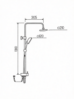 Душевая стойка РМС SL80 SL80-003-5 хром Душевая стойка РМС SL80 SL80-003-5 хром