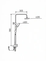 Душевая стойка РМС SL80 SL80-003-5 хром Душевая стойка РМС SL80 SL80-003-5 хром