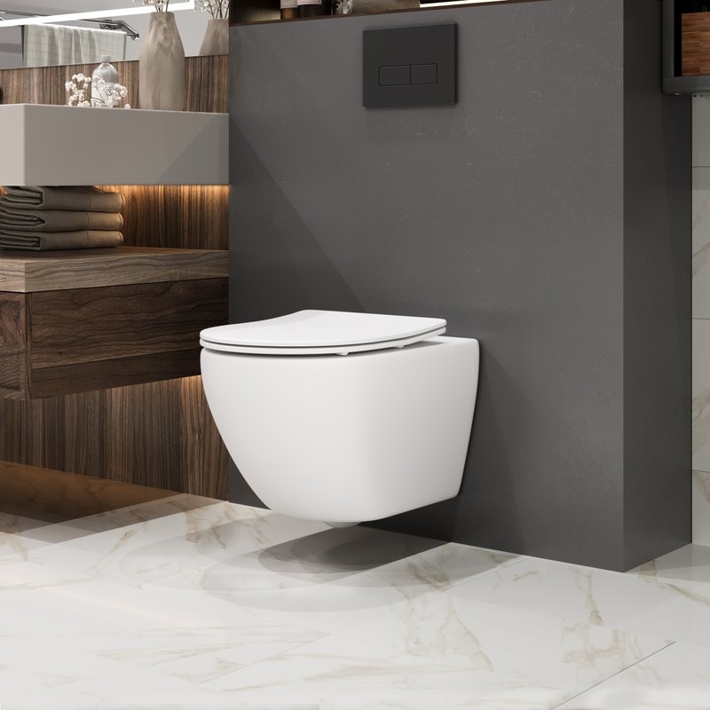 Унитаз подвесной Grossman GR-4457MSQ с микролифтом, белый матовый