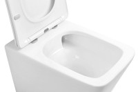 Унитаз подвесной Abber Rechteck AC1201T безободковый, с микролифтом, белый