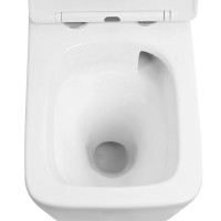 Унитаз подвесной Abber Rechteck AC1201T безободковый, с микролифтом, белый