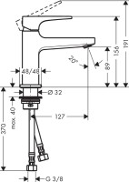 Смеситель для раковины Hansgrohe Metropol 74500000