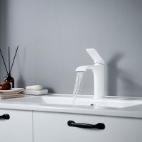 Смеситель для раковины/умывальника Shevanik S4101C, белый Смеситель для раковины/умывальника Shevanik S4101C, белый