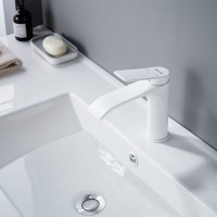 Смеситель для раковины/умывальника Shevanik S4101C, белый Смеситель для раковины/умывальника Shevanik S4101C, белый