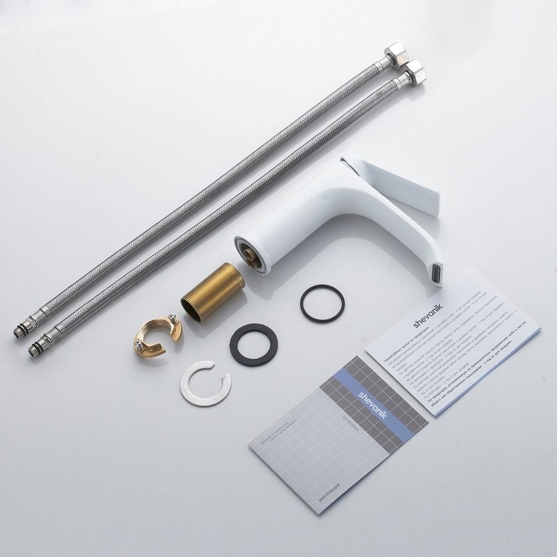 Смеситель для раковины/умывальника Shevanik S4101C, белый