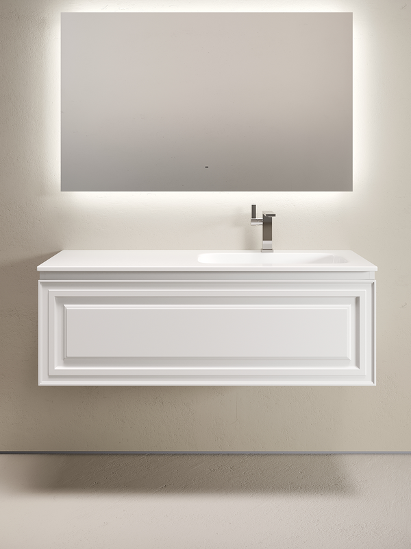 Мебель для ванной комнаты Sancos Very 120 R подвесная, 1 ящик, bianco