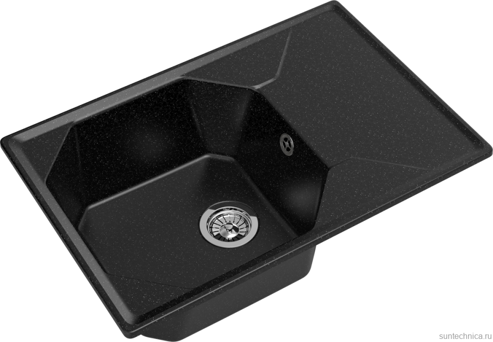 Мойка кухонная GranFest Unique GF-U-740L черная