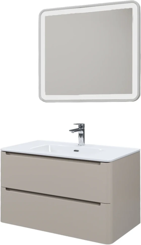 Мебель для ванной комнаты IDDIS Edifice 80 подвесная, капучино, раковина 0108000i28
