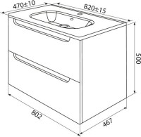 Мебель для ванной комнаты IDDIS Edifice 80 подвесная, капучино, раковина 0108000i28