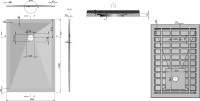 Поддон для душа Vincea VST-4SR8012G 120x80 серый, с сифоном