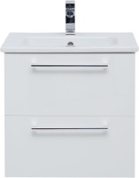 Тумба с раковиной Dreja Gio 60 подвесная, белый глянец