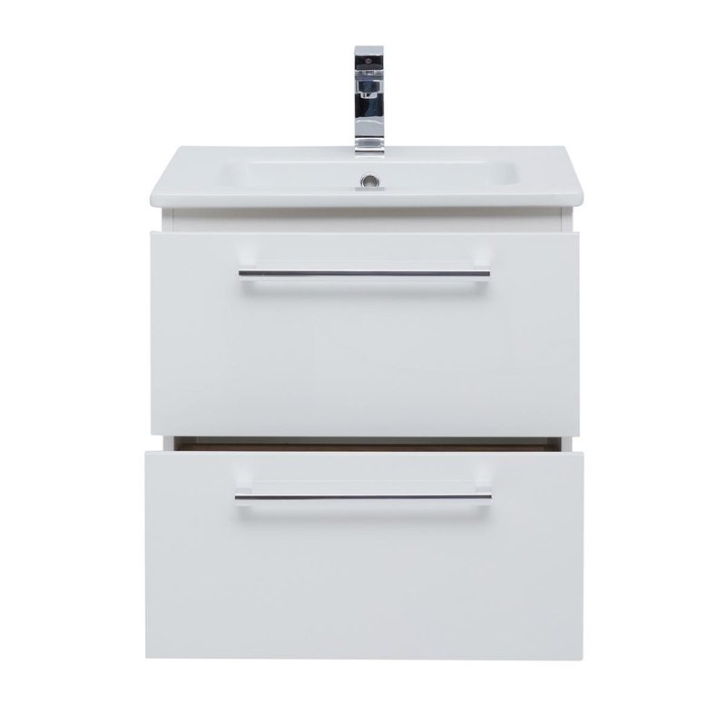 Тумба с раковиной Dreja Gio 60 подвесная, белый глянец