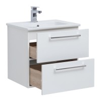 Тумба с раковиной Dreja Gio 60 подвесная, белый глянец