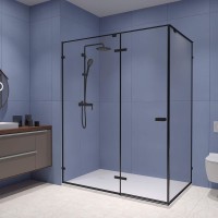 Душевой уголок RGW Stilvoll SV-040 120х100 профиль черный, стекло прозрачное