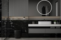 Унитаз приставной напольный Abber Bequem AC1111TMB безободковый, с микролифтом, матовый черный