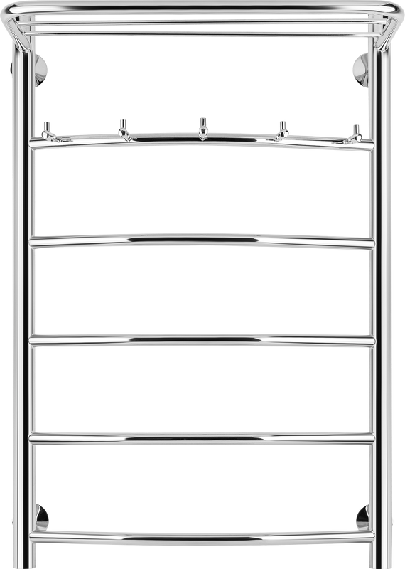 Полотенцесушитель водяной Secado Милан 1 КСП 85x55 см, глянцевый хром, лесенка, с полкой