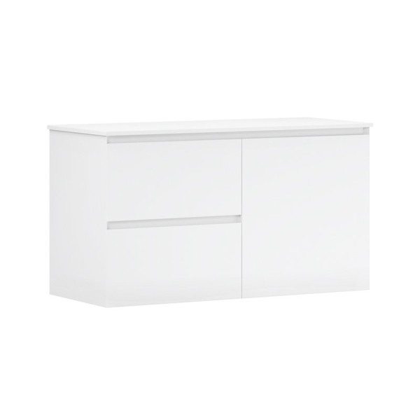 Тумба под раковину без столешницы Belux Luna НП 140-03 К матовая белая