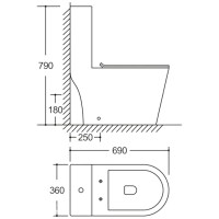 Унитаз-моноблок напольный Grossman Classic GR-4487SQ