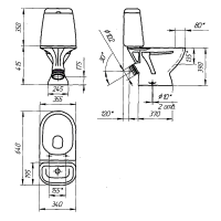 Унитаз-компакт напольный Cersanit Star 031 3/6 DPL EO 63423 с микролифтом