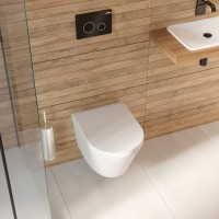 Система инсталляции для унитазов Lavinia Boho RelFix 77020053 5 в 1 с кнопкой смыва и дозатором, глянцевый черный, хром