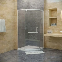 Душевой уголок RGW Hotel HO-084-W 100x100x195 см, профиль белый, стекло прозрачное