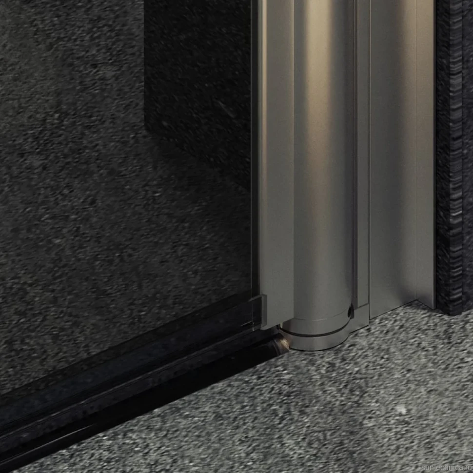 Душевая дверь в нишу Maybahglass MGD-430-5 120 см, профиль матовый хром, стекло графит