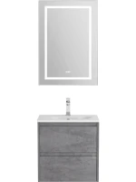 Мебель для ванной комнаты BelBagno Kraft 39 50 cemento grigio, раковина BB-8099-3-50